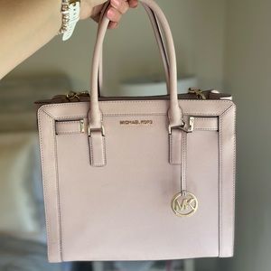 Michael Kors light baby pink handbag with shoulder strap